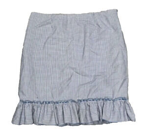 MOSCHINO CHEAP AND CHIC jersey silk Ruffle Hem Skirt Blue A005695‎